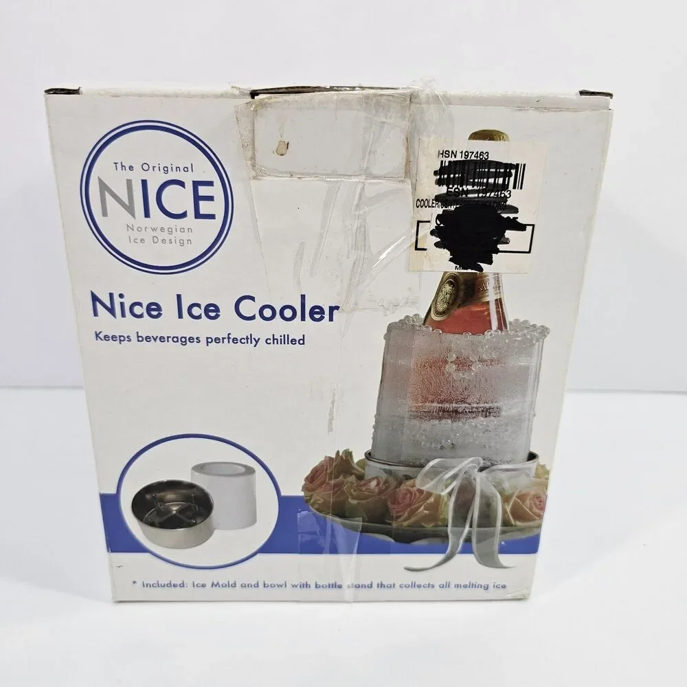 Nice Ice Norwegian Ice Cooler Mold Wine Bottle Chiller NIB